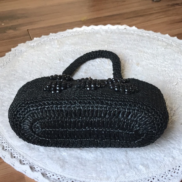 VINTAGE 1940s raffia handbag - Picture 5 of 5